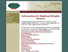 Tablet Screenshot of highlandheightscondos.com